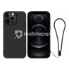 Silicone Case Black + Wrist Strap iPhone 12 Pro