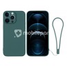 Silicone Case Dark Green + Wrist Strap iPhone 12 Pro Max