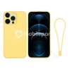 Silicone Case Yellow + Wrist Strap iPhone 12 Pro Max
