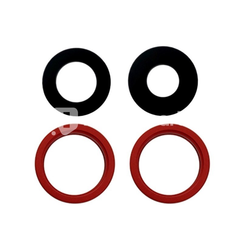 Set 4 Pcs Rear Camera Lens + Frame Red iPhone 13