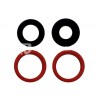 Set 4 Pcs Rear Camera Lens + Frame Red iPhone 13