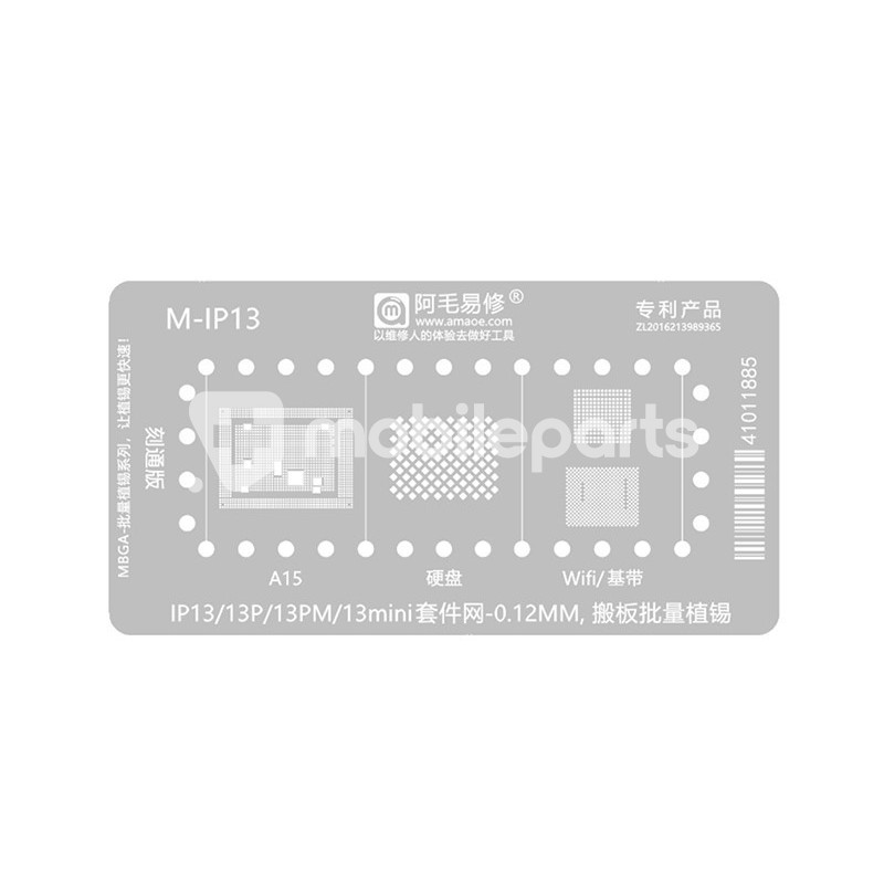 AMOE M-IP13 0.12MM Stencil iPhone 13 - 13 Pro - 13 Pro Max - 13 Mini