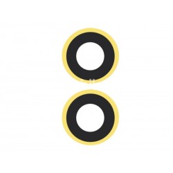 Rear Camera Lens + Frame Yellow 14 - 14 Plus