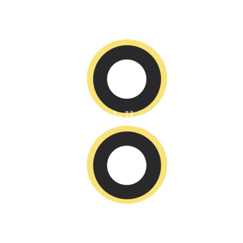 Rear Camera Lens + Frame Yellow 14 - 14 Plus