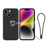 Silicone Case Black + Wrist Strap iPhone 14