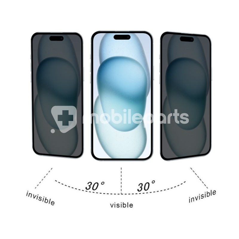 Tempered Glass Anti-Spy iPhone 15 - 15 Pro