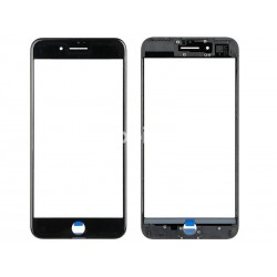 Vetro Nero Con Pellicola Oca + Frame iPhone 7 Plus