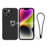 Silicone Case Black + Wrist Strap iPhone 14 Plus