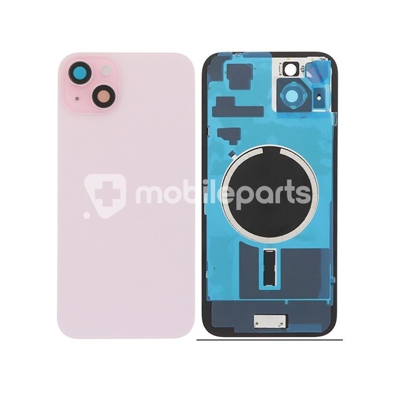 Rear Cover Pink + Holder + Magnetism Ring iPhone 15 Plus No Logo
