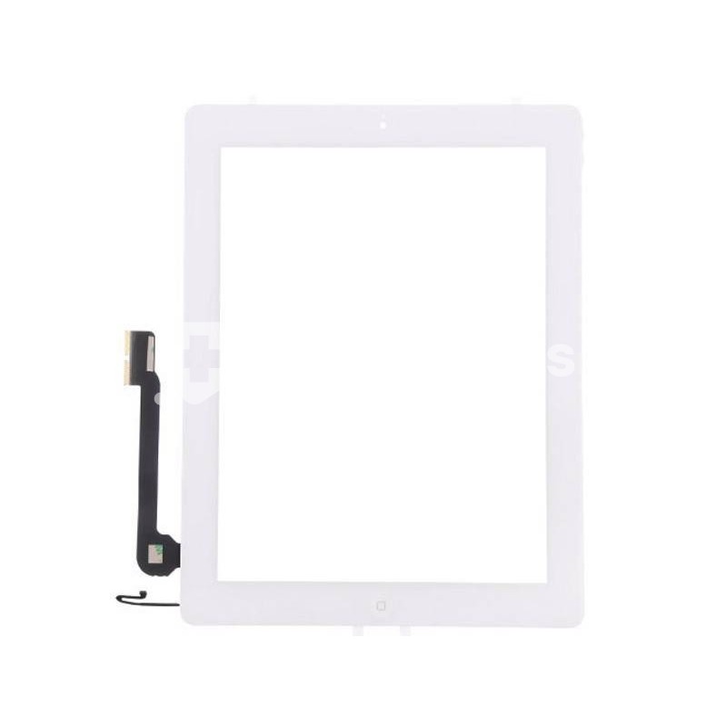 Touch Screen White + Home Button Full + Adhesive iPad 4