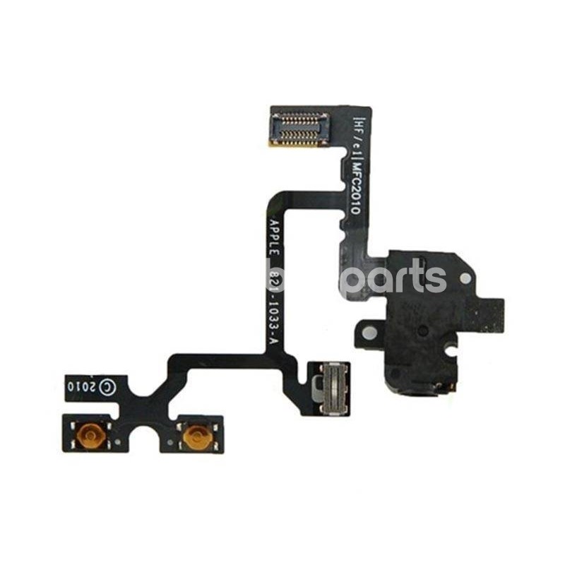 Jack Flat Cable Black iPhone 4
