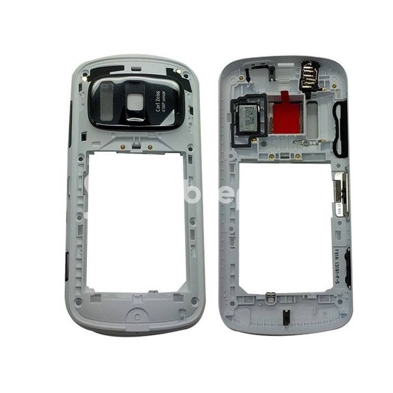 Nokia 808 Pureview White Middle Frame + Ringer + Audio Jack + Side Keys