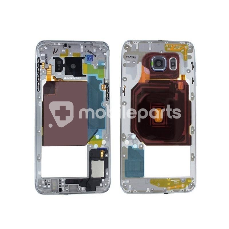 Samsung SM-G928 S6 Edge+ Full Silver-White Middle Frame No Logo