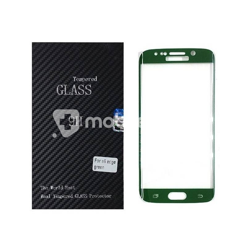Premium Tempered Glass Protector Green Samsung SM-G925 S6 Edge