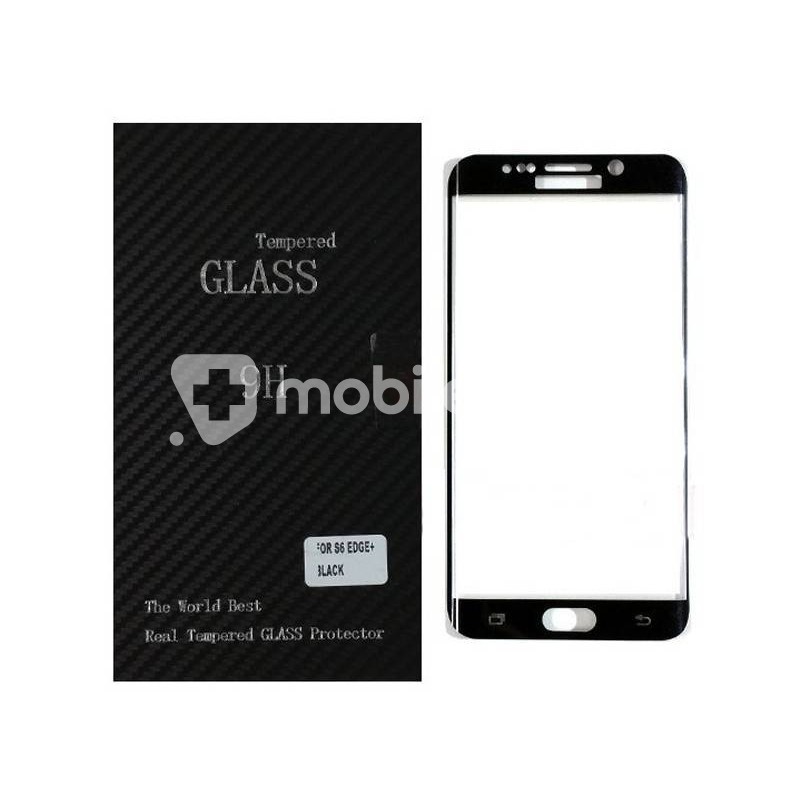 Premium Tempered Glass Protector Black Samsung SM-G928 S6 Edge+
