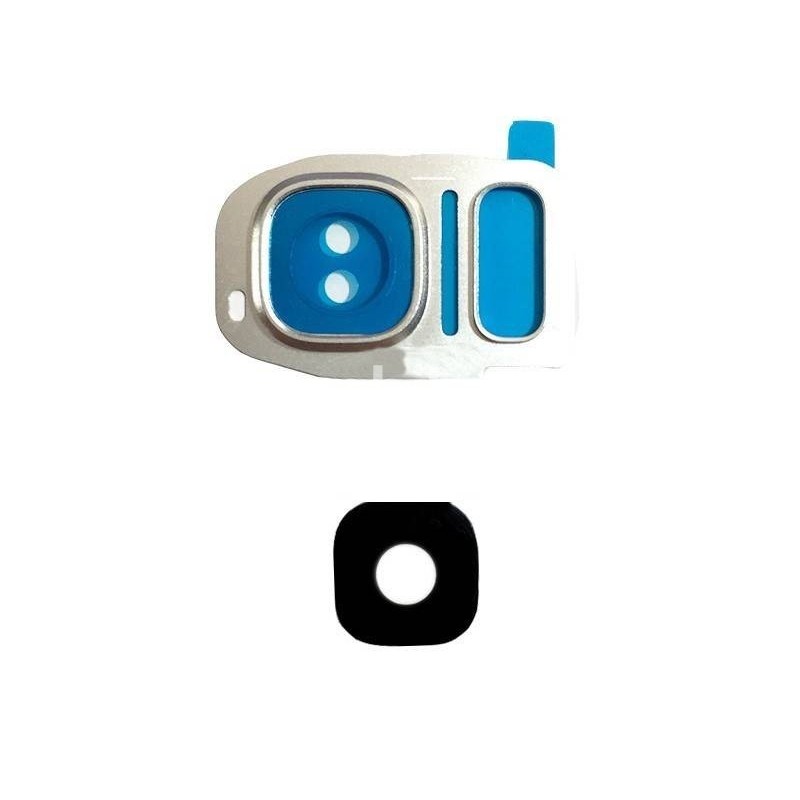 Samsung SM-G930 S7 White Version Glass Lens + Camera Frame