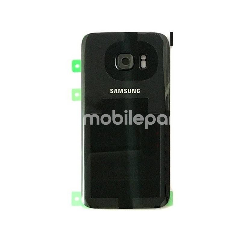 Samsung SM-G930 S7 Black Back Cover Includes Glass Lens + Camera Frame