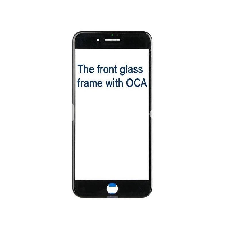Black Glass With Goose Film + Frame iPhone 7 Plus