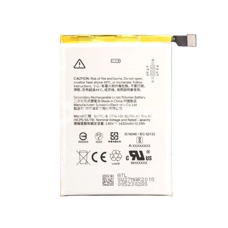 Battery G013C-B 3430mAh Google Pixel 3XL No Logo
