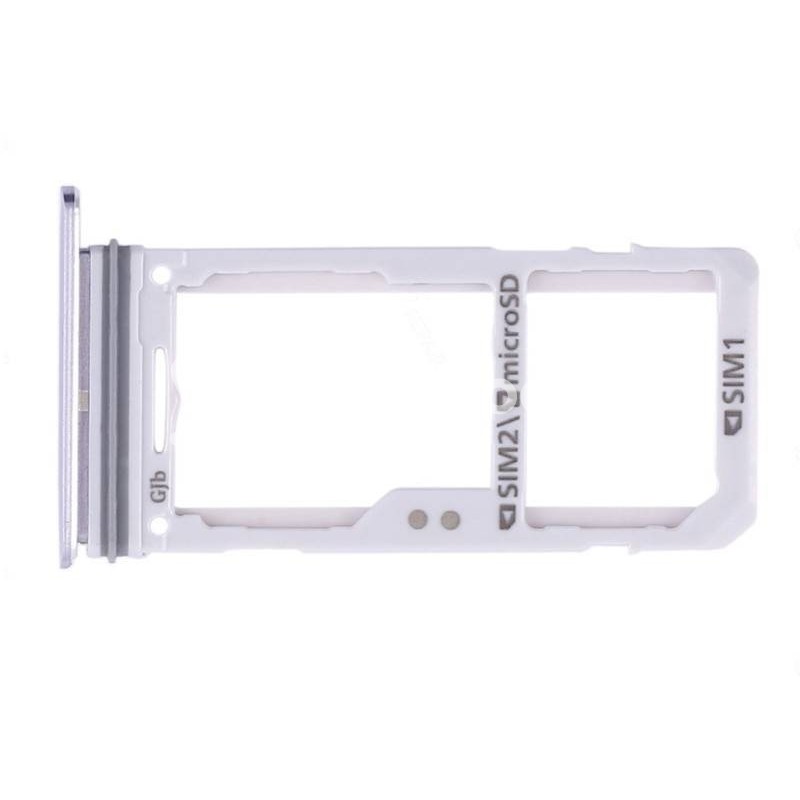Holder Dual Sim card/SD Card Silver Samsung SM-G950F S8