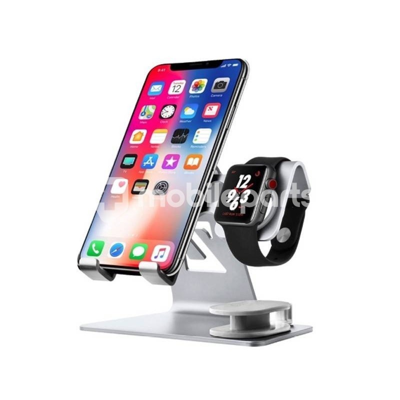 iWatch iPhone Aluminum Stand Base Silver