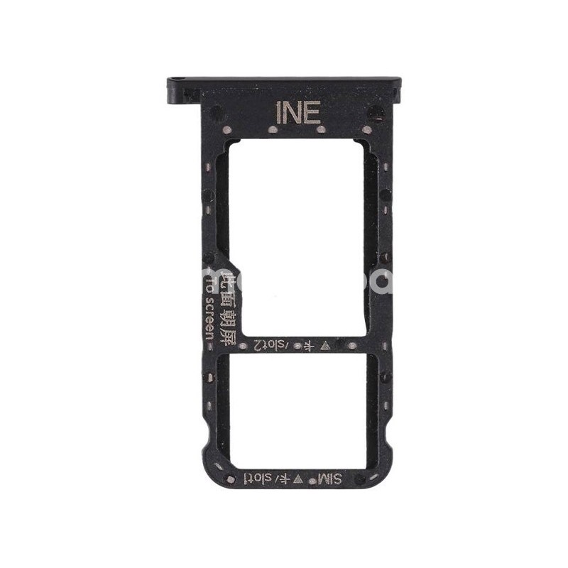 Sim Card + Micro SD Tray Black Huawei P Smart+ INE-LX1
