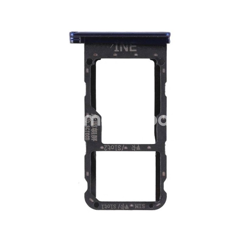 Sim Card + Micro SD Tray Blue Huawei P Smart+ INE-LX1