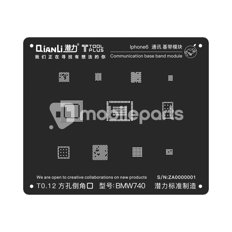 QianLi ToolPlus Black Stencil For iPhone 6 Communication Base Band Module