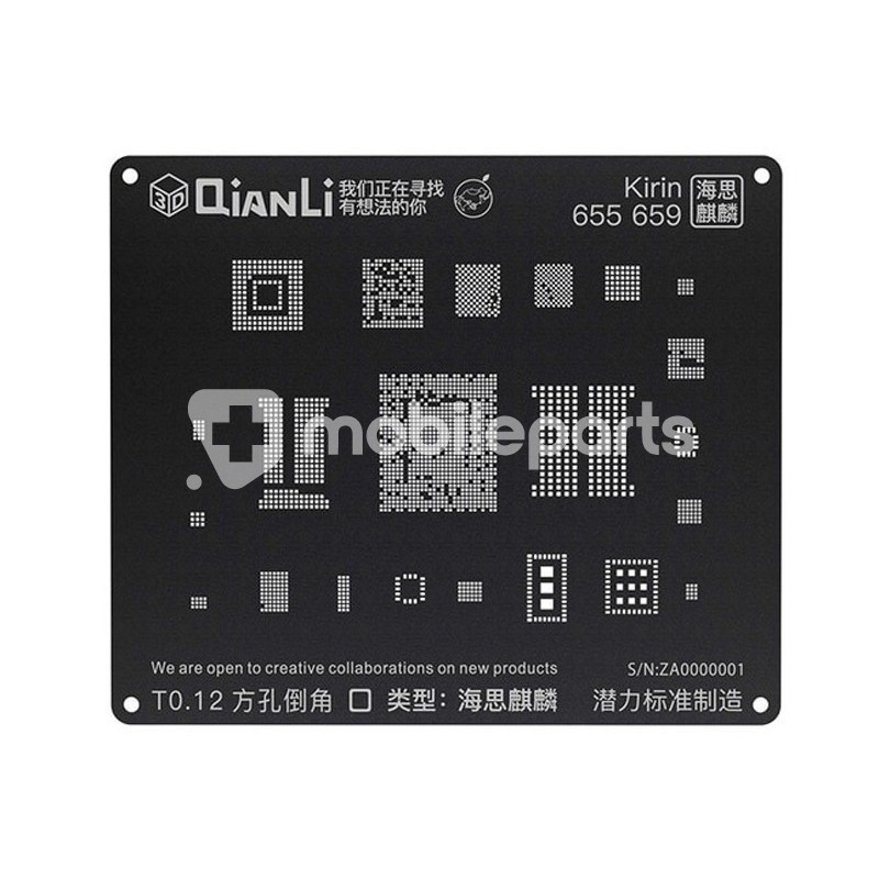 QianLi ToolPlus Black Stencil 3D Kirin 655/659