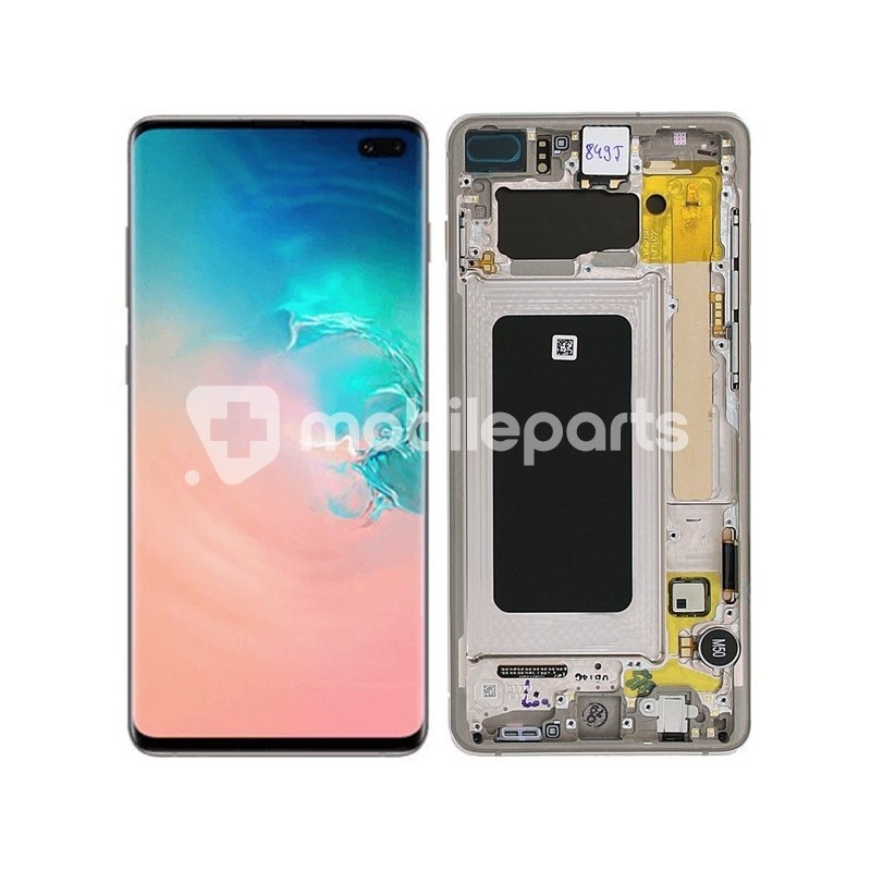 Display Touch Ceramic White + Frame Samsung SM-G975F S10 Plus