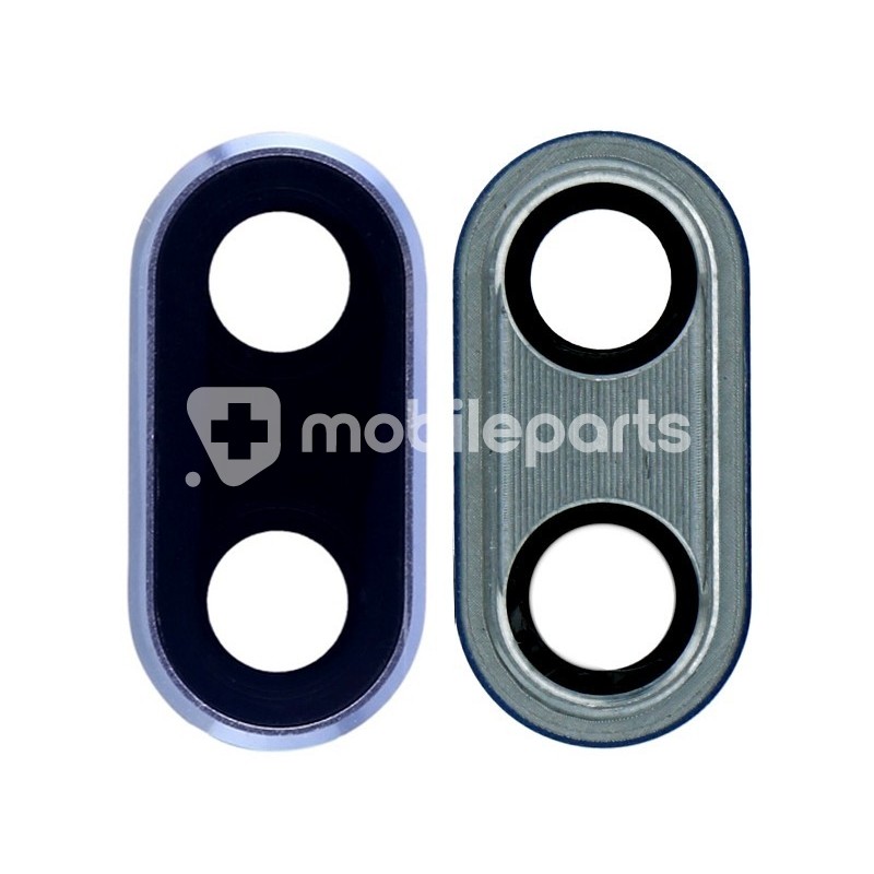 Rear Camera Lens + Frame Silver Honor 10