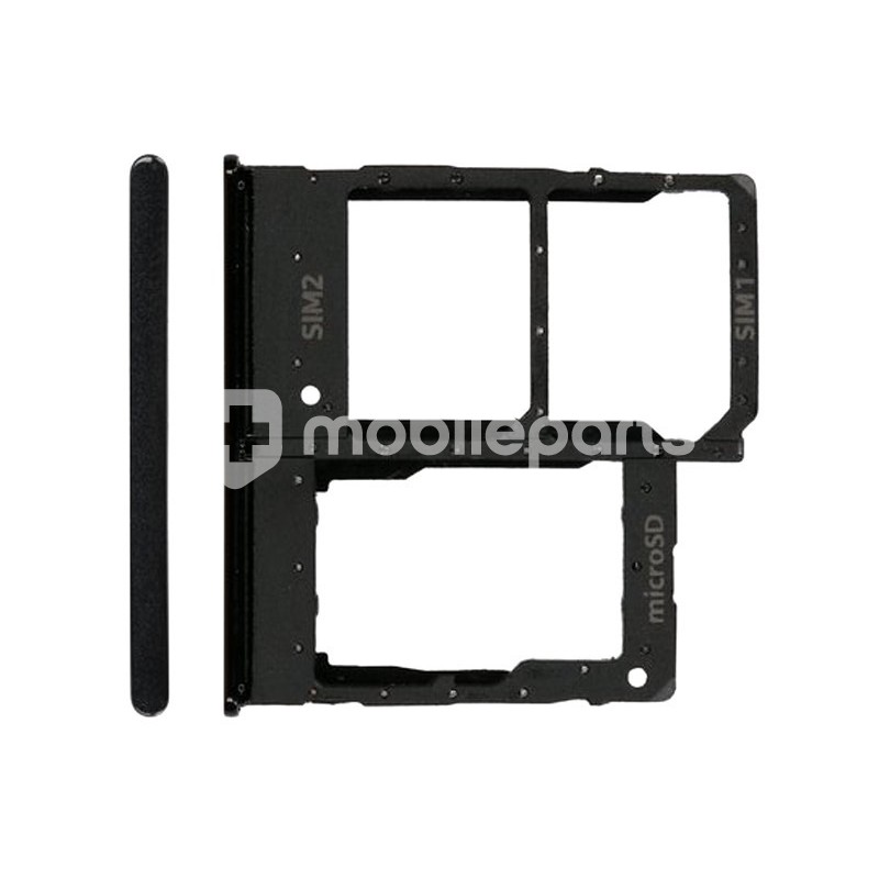Dual Sim Card + Micro SD Tray Black Samsung SM-A202 A20e