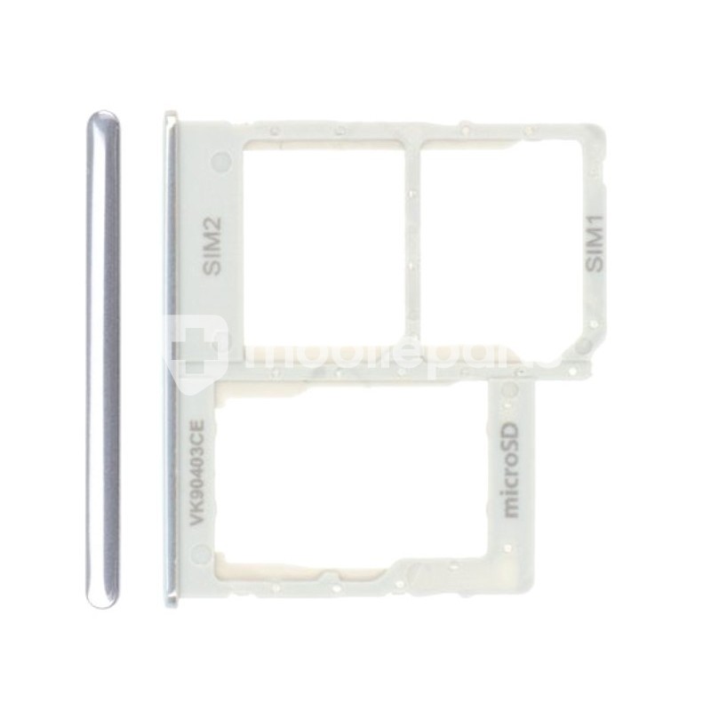 Sim Card + Micro SD Tray White Samsung SM-A405 A40