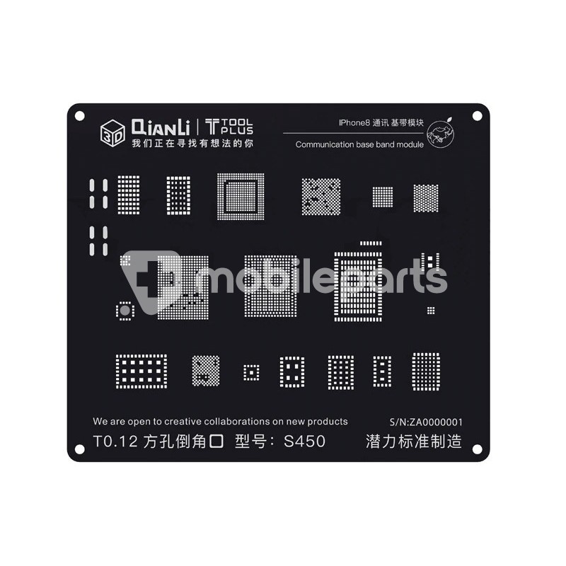 QianLi ToolPlus Black Stencil 3D iPhone 8 Comunication Base Band Module S450