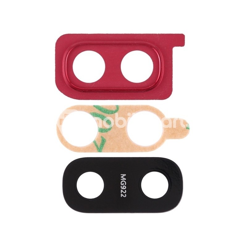 Frame Camera Red + Lens Samsung SM-A205 A20