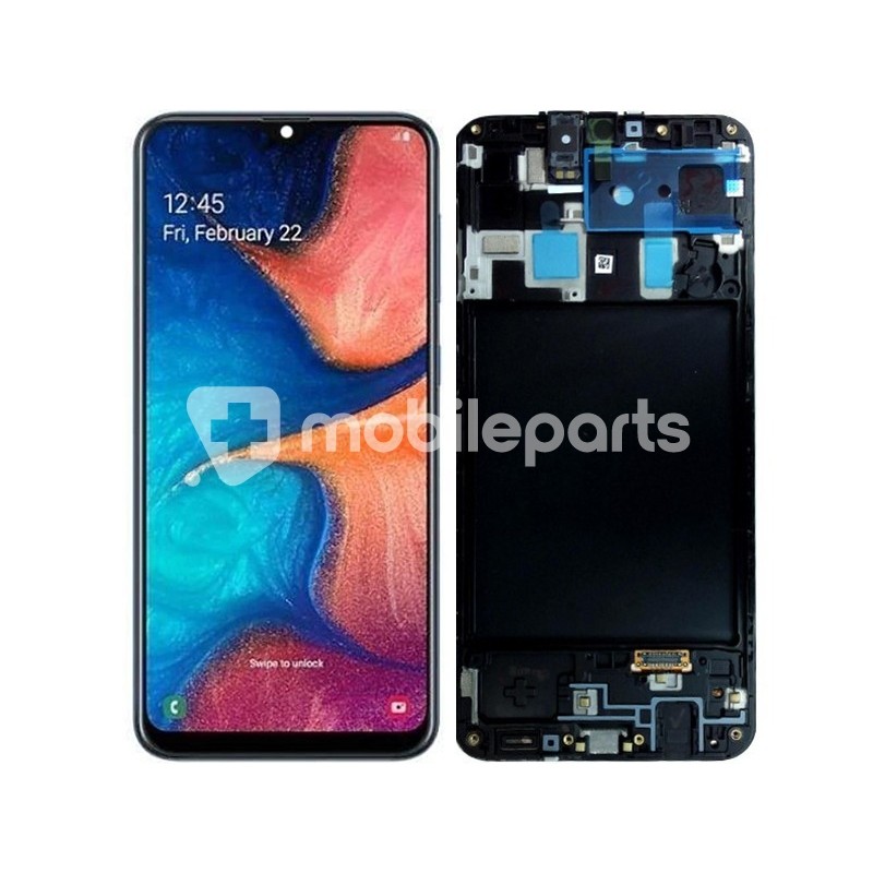Display Touch + Frame Black Samsung SM-A205F A20 Ori