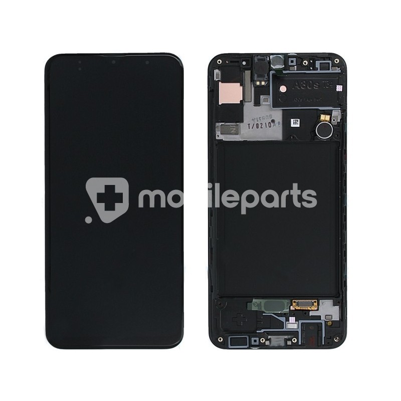 Display Touch Black + Frame Samsung SM-A307 A30s Ori