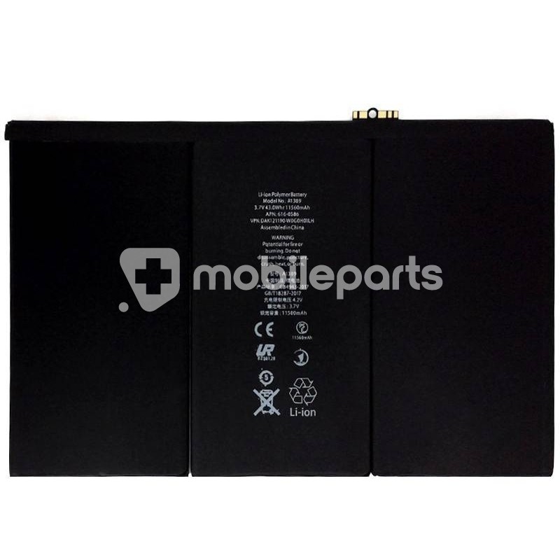 Battery 11560 mAh QES iPad 3 - iPad 4 No Logo