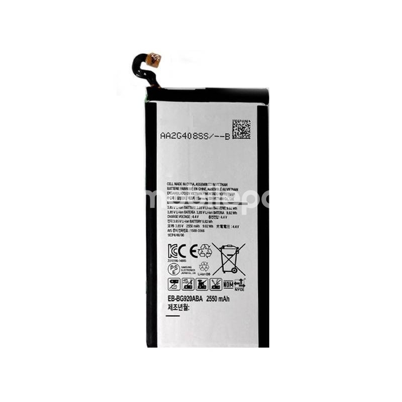 Battery EB-BG920ABE 2550mAh QES Samsung G920 S6 No Logo