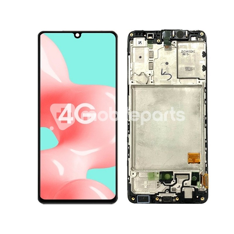 Display Touch Black + Frame Samsung SM-A415 A41 Ori