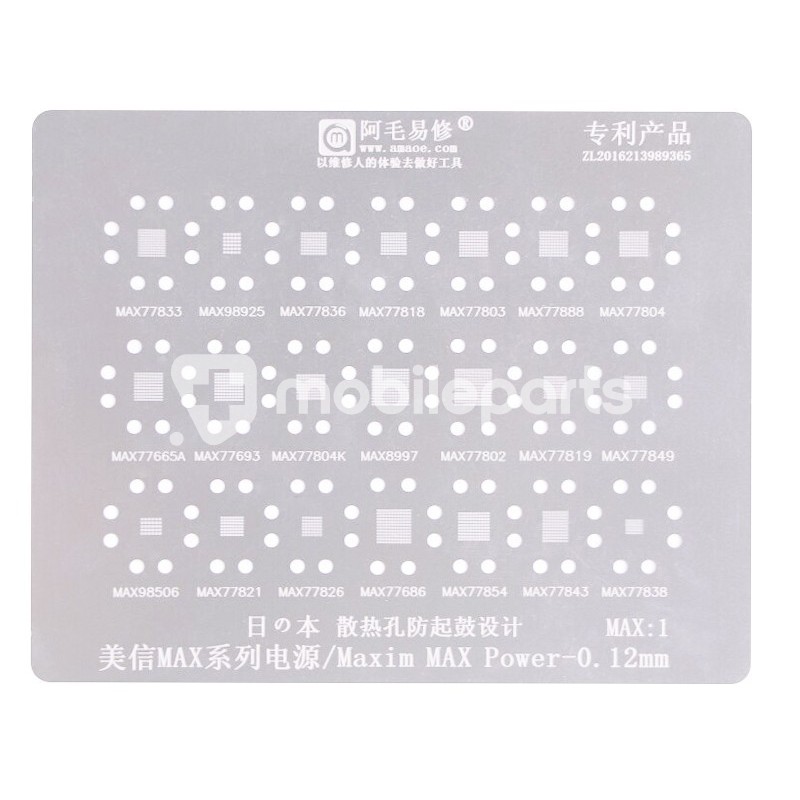 Amaoe Maxim Max 1 Stencil Power IC - 0.12mm