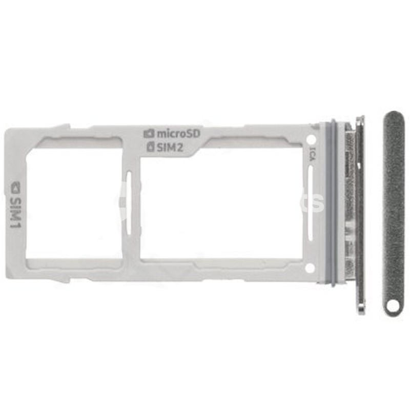 Support Dual Sim Card + Micro SD Prism White Samsung SM-G975