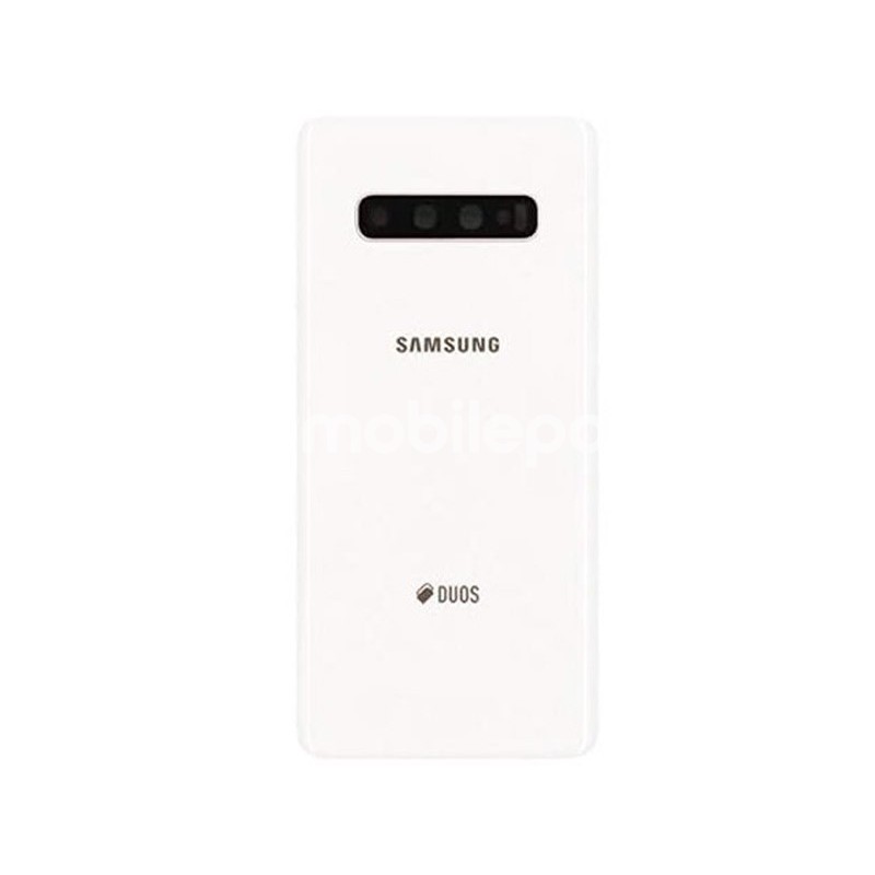 Rear Cover Ceramic White + Camera Lens Samsung SM-G975F S10 Plus Duos Ori