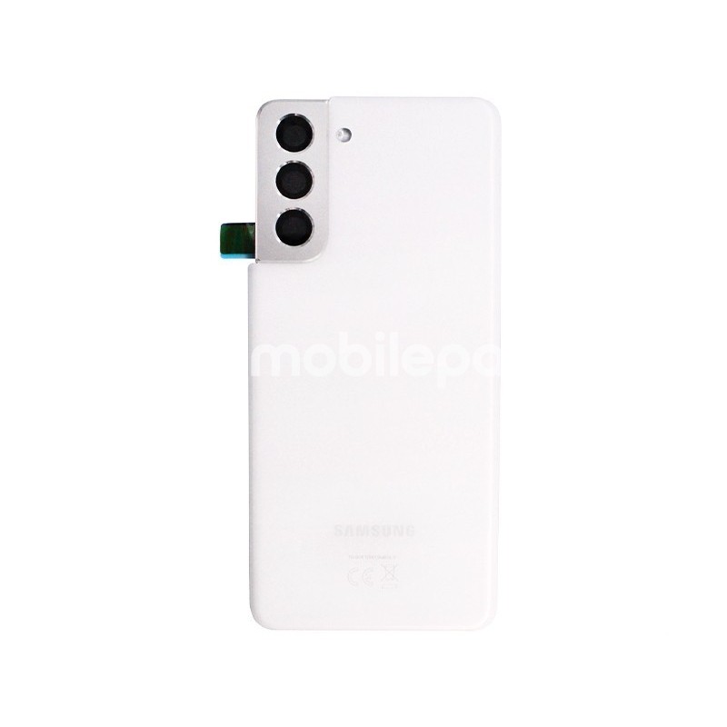 Rear Cover White + Camera Lens Samsung SM-G991 S21 Ori