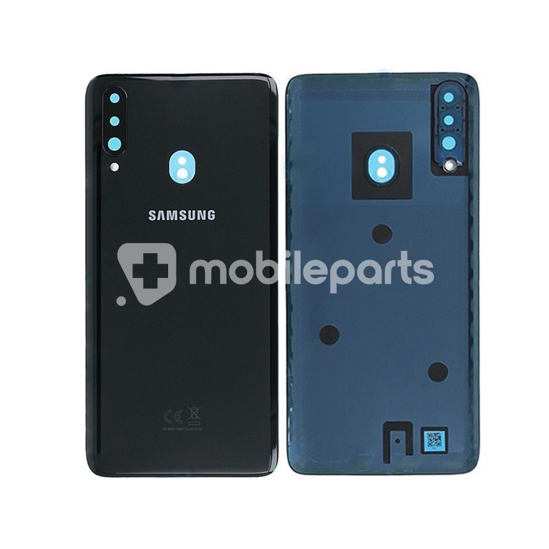 Rear Cover Black + Camera Lens Samsung SM-A207 A20S Ori