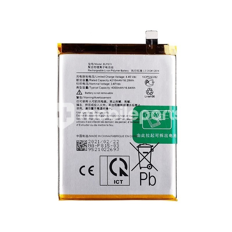 Battery BLP815 4300 mAh OnePlus Nord N10 No Logo
