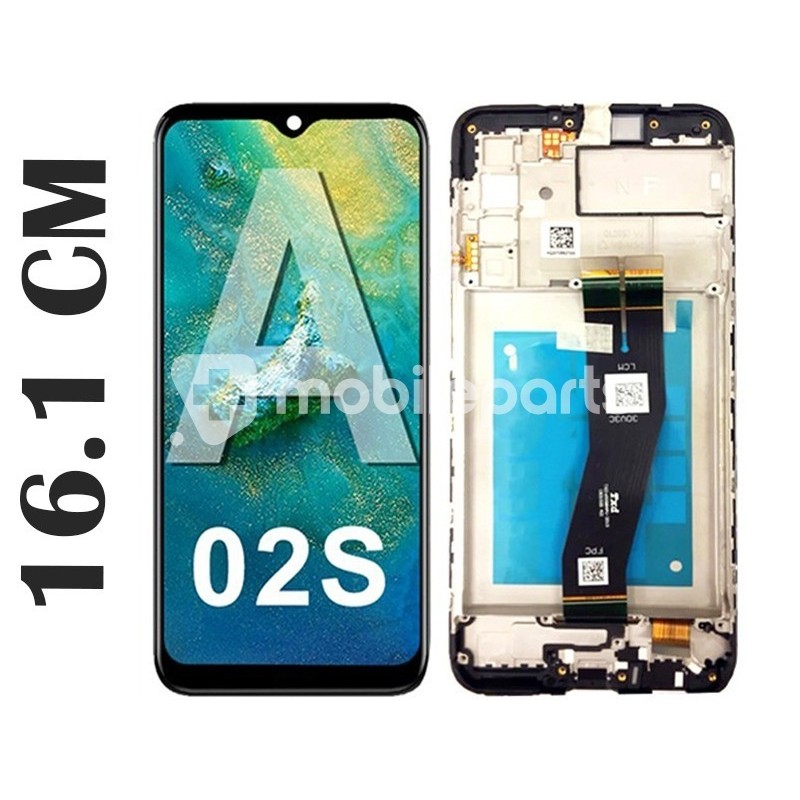 Display Touch Black + Frame Samsung SM-A025 A02s (FB) Ori