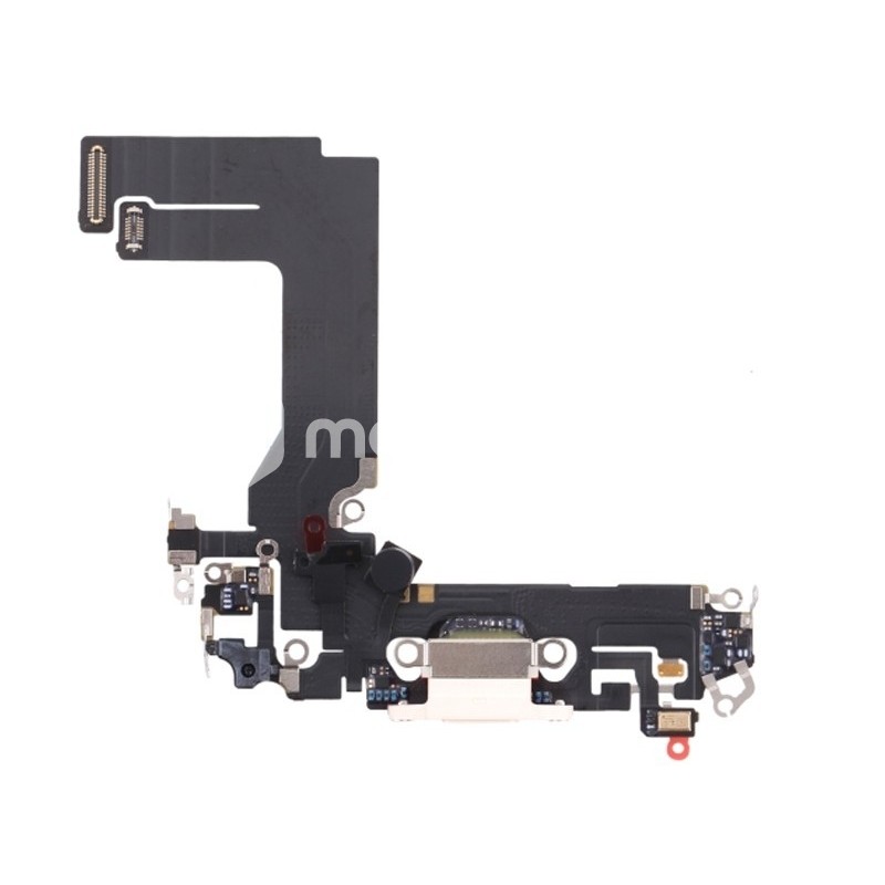 Charging Connector White Flex Cable iPhone 13 Mini (PULLED)