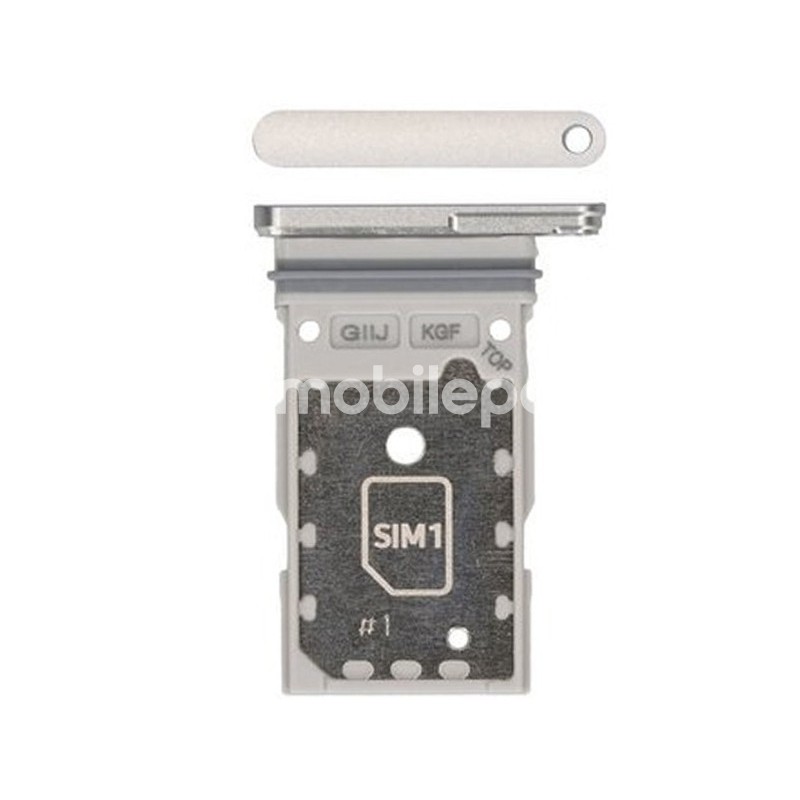 SIM Card Tray White Samsung SM-G990 S21 FE Ori