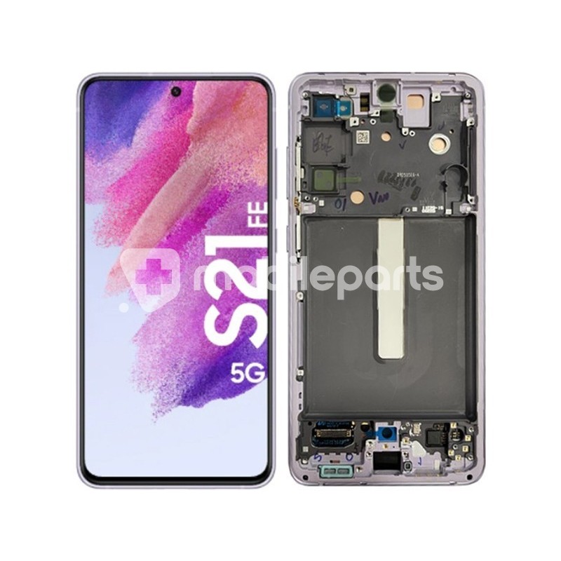 Display Touch + Frame Lavender Samsung SM-G990 S21 FE Ori